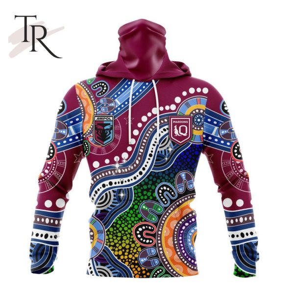 Personalized QLD Maroons Special Indigenous Design Hoodie 3D