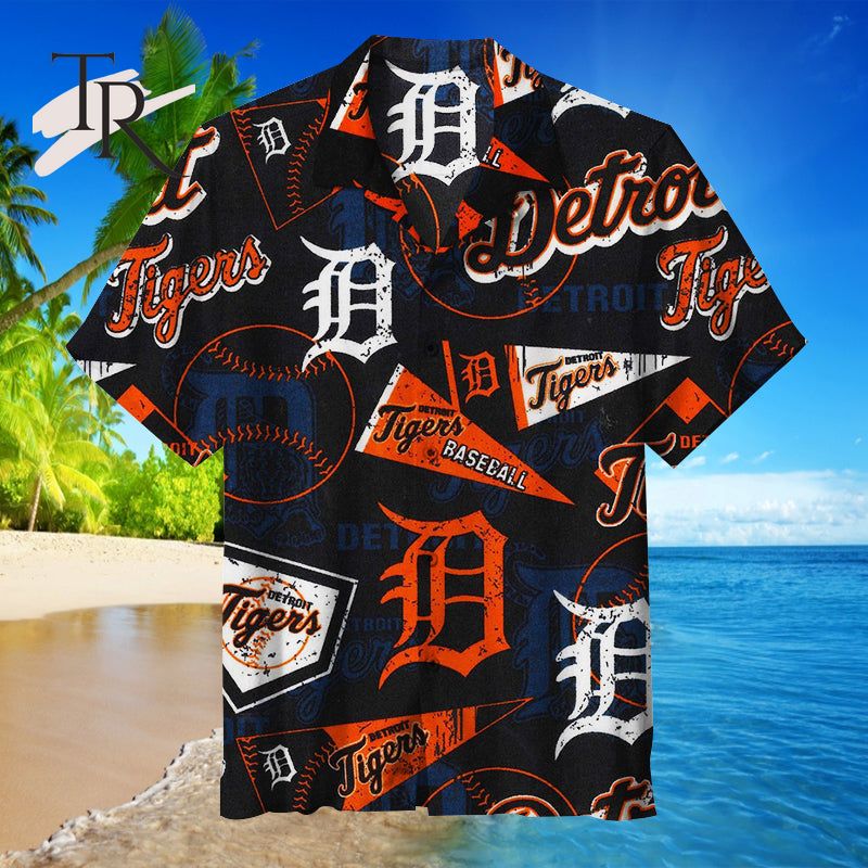 MLB Detroit Tigers Baseball Team New Outfit Summer Set Hawaiian