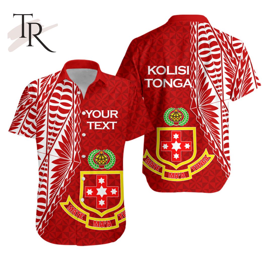 Custom Personalised Kolisi Tonga 'Atele Hawaiian Shirt - Tongan Tribal ...