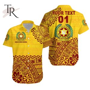 Custom Personalised Tonga Vava’u High School Hawaiian Shirt Kupesi Vibes – Yellow