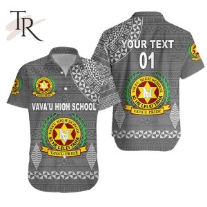 Custom Personalised Tonga Vava’u High School Hawaiian Shirt Simple Style – Full Grey