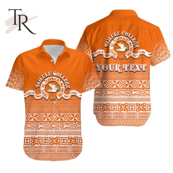 Custom Personalised Tailulu College Hawaiian Shirt Tonga Patterns Style