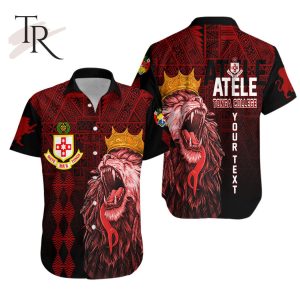 Custom Personalize Kolisi Tonga ‘Atele Old Boys Hawaiian Shirt Red Lions