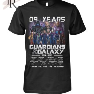 09 Years Guardians Of The Galaxy 2014 – 2023 Thank You For The Memories T-Shirt – Limited Edition
