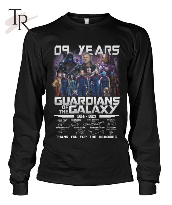 09 Years Guardians Of The Galaxy 2014 – 2023 Thank You For The Memories T-Shirt – Limited Edition