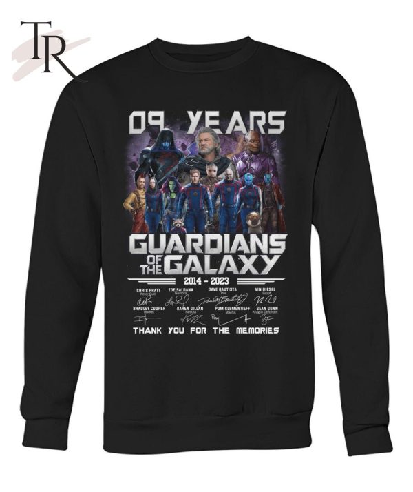 09 Years Guardians Of The Galaxy 2014 – 2023 Thank You For The Memories T-Shirt – Limited Edition