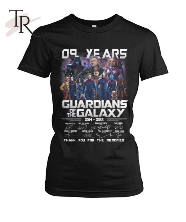 09 Years Guardians Of The Galaxy 2014 – 2023 Thank You For The Memories T-Shirt – Limited Edition