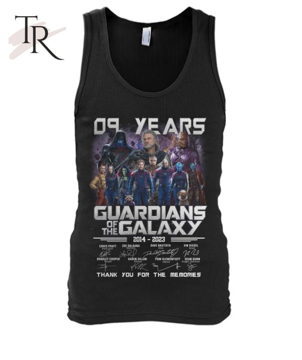 09 Years Guardians Of The Galaxy 2014 – 2023 Thank You For The Memories T-Shirt – Limited Edition