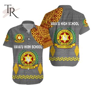 Tonga Vava’u High School Hawaiian Shirt Simple Style – Grey