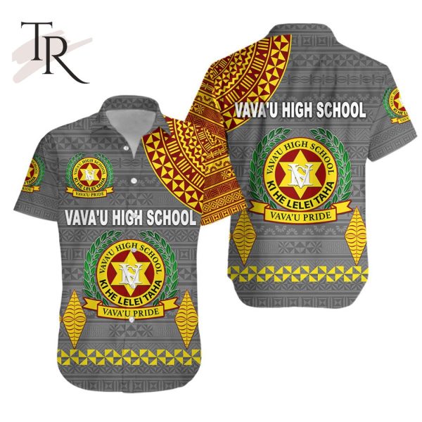 Tonga Vava’u High School Hawaiian Shirt Simple Style – Grey