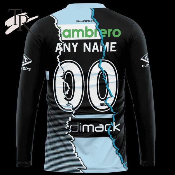 Custom Name And Number Cronulla Sutherland Sharks NRL 2023 Mix Jerseys Hoodie 3D