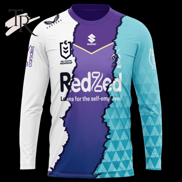 Custom Name And Number Melbourne Storm NRL 2023 Mix Jerseys Hoodie 3D