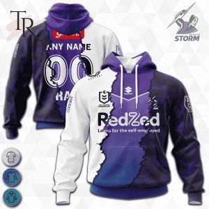 Custom Name And Number Melbourne Storm V2 NRL 2023 Mix Jerseys Hoodie 3D