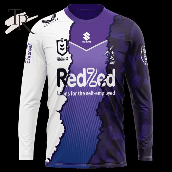 Custom Name And Number Melbourne Storm V2 NRL 2023 Mix Jerseys Hoodie 3D