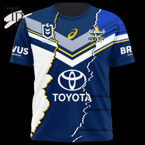 Custom Name And Number North Queensland Cowboys NRL 2023 Mix Jerseys Hoodie 3D