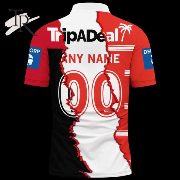 Custom Name And Number St George Illawarra Dragons NRL 2023 Mix Jerseys Hoodie 3D