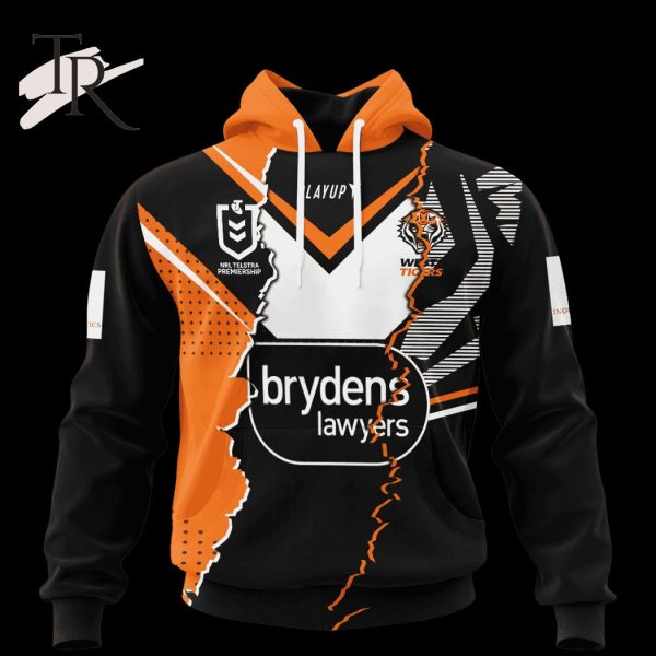 Custom Name And Number Wests Tigers NRL 2023 Mix Jerseys Hoodie 3D