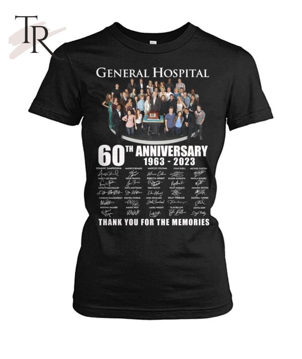 General Hospital 60th Anniversary 1963 – 2023 Signature Thank You For The Memories T-Shirt – Limited Edition