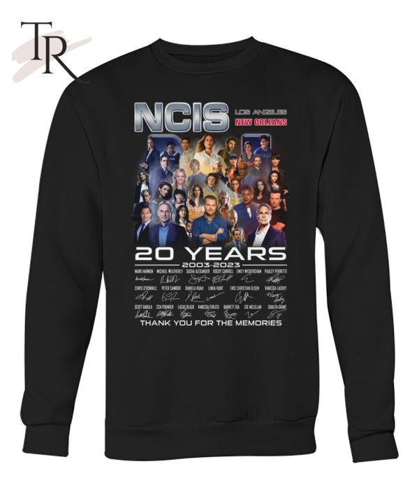 NCIS Los Angeles New Orleans 20 Years 2003 – 2023 Signature Thank You For The Memories T-Shirt – Limited Edition