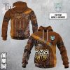 Personalized NRL Newcastle Knights Leather leaf Style Hoodie 3D