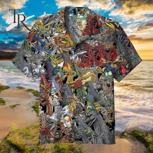 All Godzilla Monsters Unisex Hawaiian Shirt