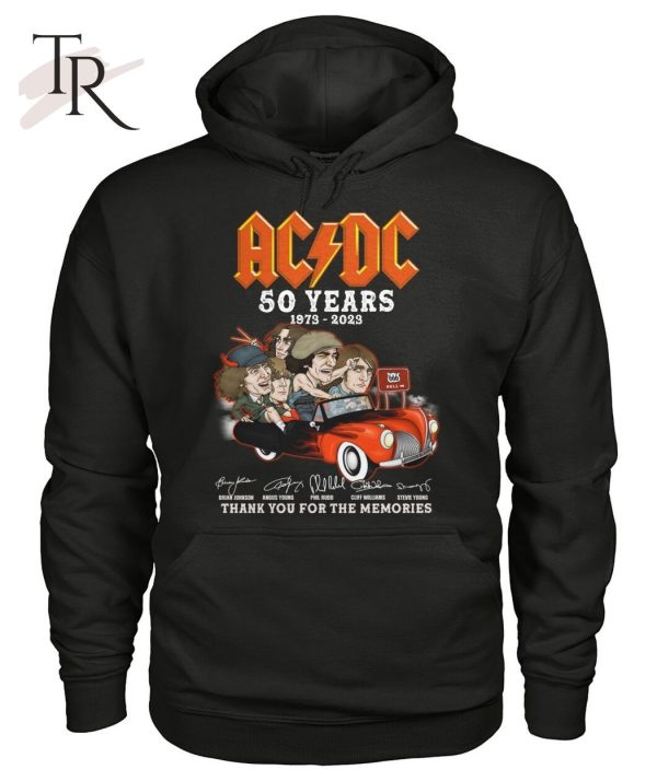 ACDC 50 Years 1973 – 2023 Funny Thank You For The Memories T-Shirt – Limited Edition