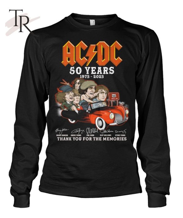 ACDC 50 Years 1973 – 2023 Funny Thank You For The Memories T-Shirt – Limited Edition