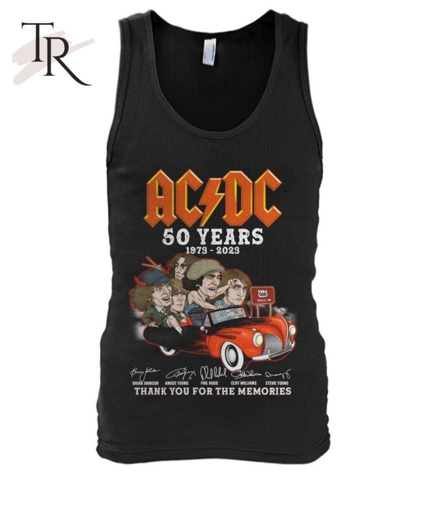 ACDC 50 Years 1973 - 2023 Funny Thank You For The Memories T-Shirt ...