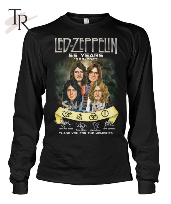 Led Zeppelin 55 Years 1968 -2023 Signature Thank You For The Memories T-Shirt – Limited Edition