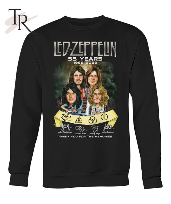 Led Zeppelin 55 Years 1968 -2023 Signature Thank You For The Memories T-Shirt – Limited Edition