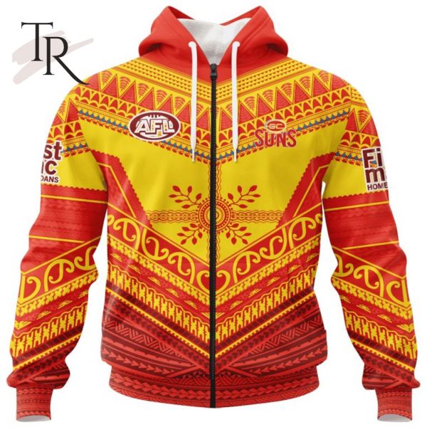 Personalized AFL Gold Coast Suns Special Pasifika Design Hoodie 3D