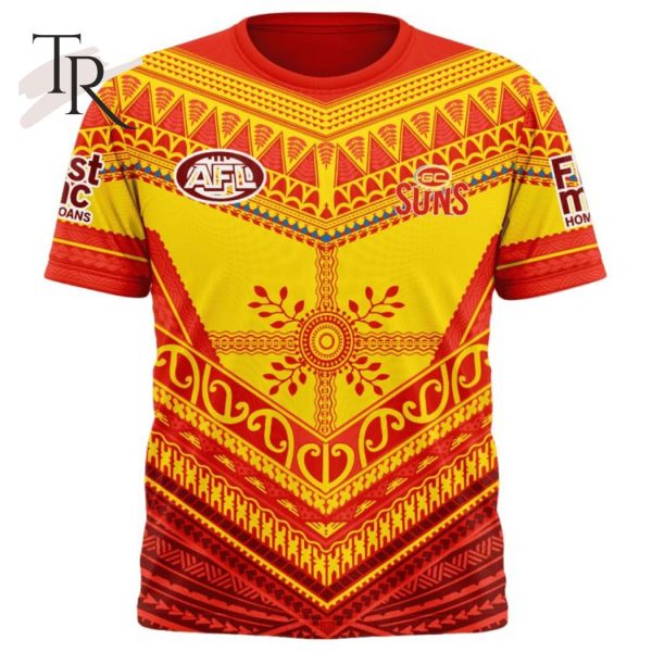 Personalized AFL Gold Coast Suns Special Pasifika Design Hoodie 3D