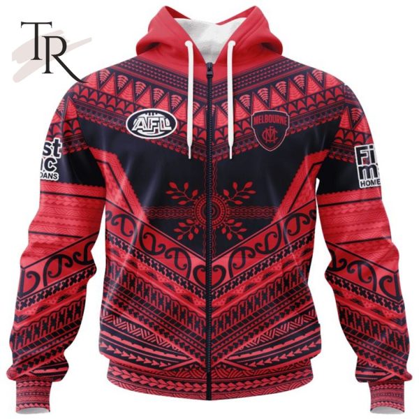 Personalized AFL Melbourne Football Club Special Pasifika Design Hoodie 3D