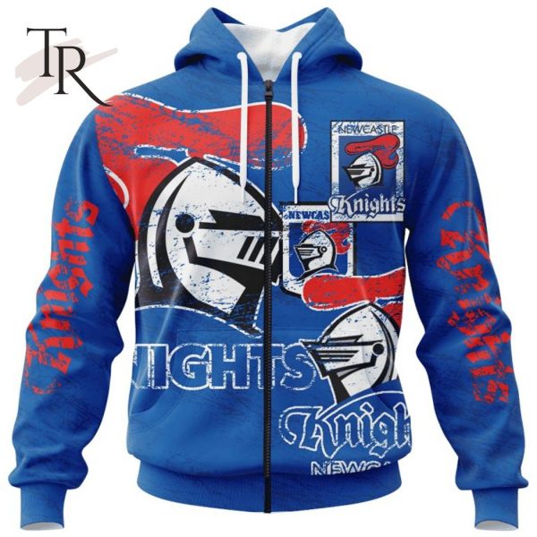 Personalized NRL Newcastle Knights Special Retro Logo Design Hoodie 3D