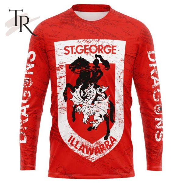 Personalized NRL St. George Illawarra Dragons Special Retro Logo Design Hoodie 3D