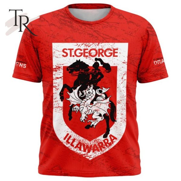 Personalized NRL St. George Illawarra Dragons Special Retro Logo Design Hoodie 3D