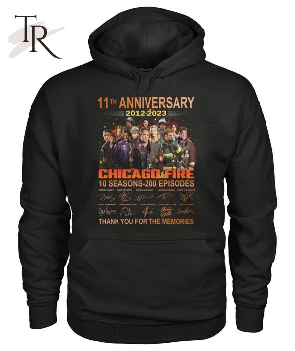 11th Anniversary 2012 – 2023 Chicago Fire 10 Seasons – 200 Episodes Thank You For The Memories T-Shirt – Limited Edition