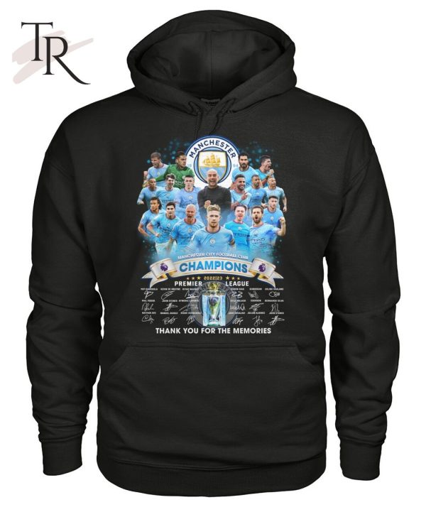 Manchester City Football Club Champions 2022 – 2023 Premier League Thank You For The Memories T-Shirt – Limited Edition
