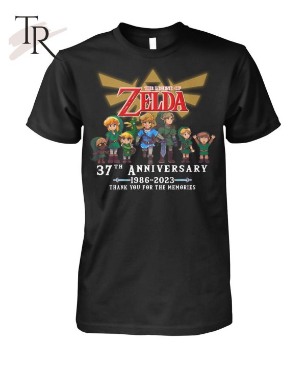 The Legend Of Zelda 37th Anniversary 1986 – 2023 Thank You For The Memories T-Shirt – Limited Edition