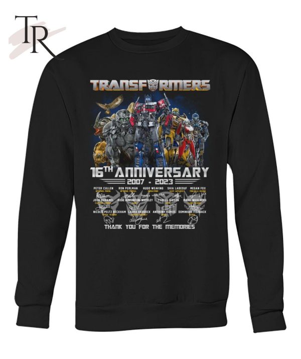 Transformers 16th Anniversary 2007 – 2023 Thank You For The Memories T-Shirt – Limited Edition