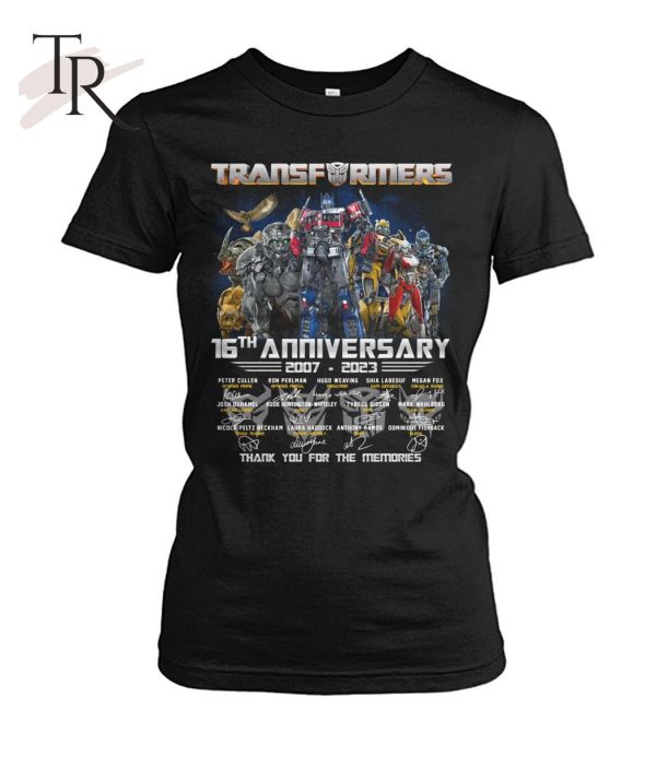 Transformers 16th Anniversary 2007 – 2023 Thank You For The Memories T-Shirt – Limited Edition