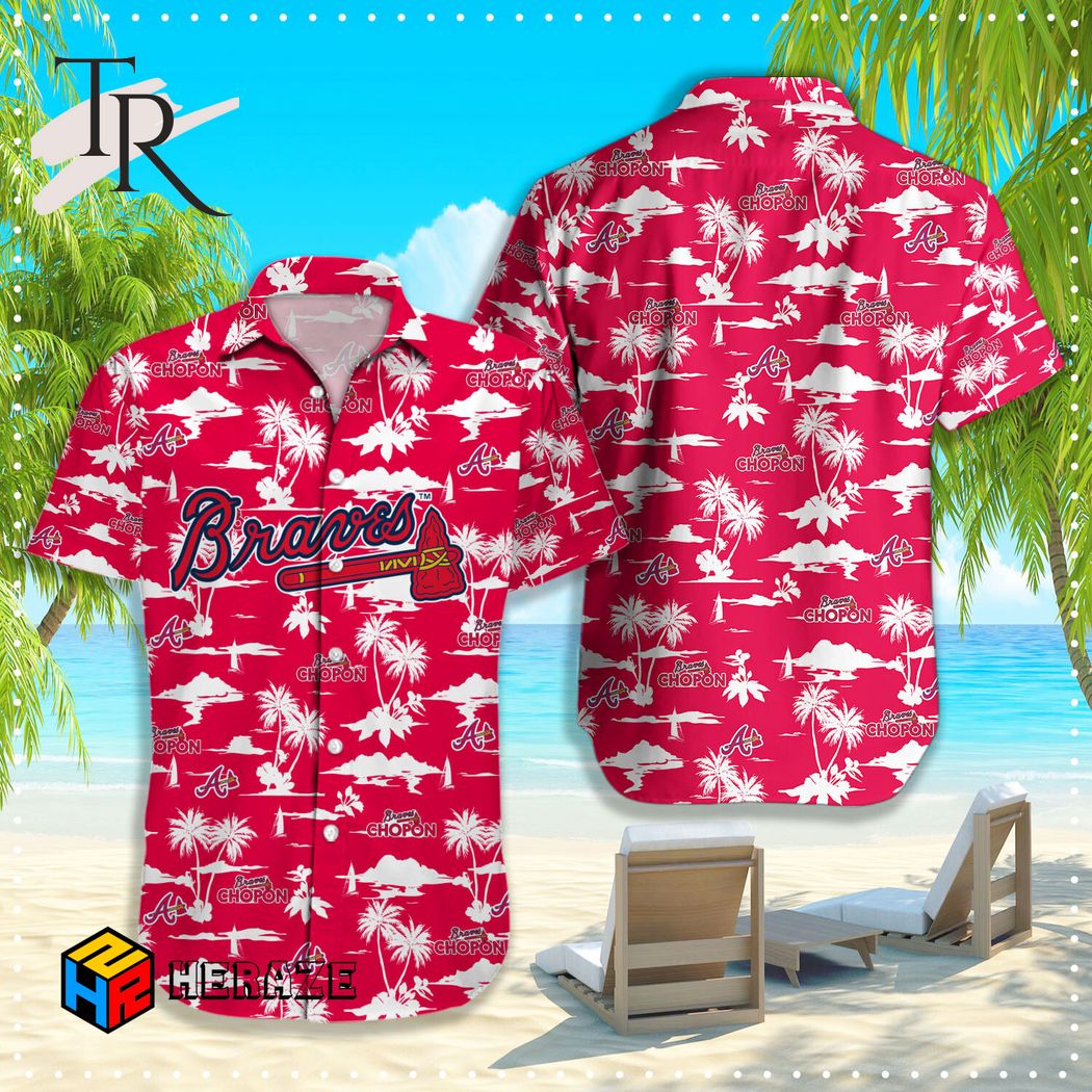 Atlanta Braves MLB Flower Pattern Summer 3D Hawaiian Shirt