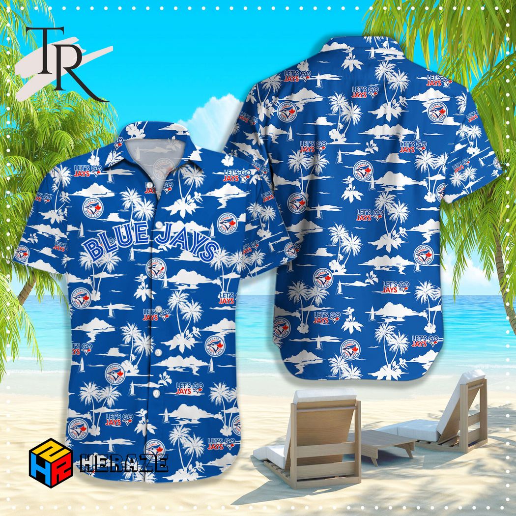 Toronto Blue Jays Tropical Floral Custom Name Aloha Hawaiian Shirt