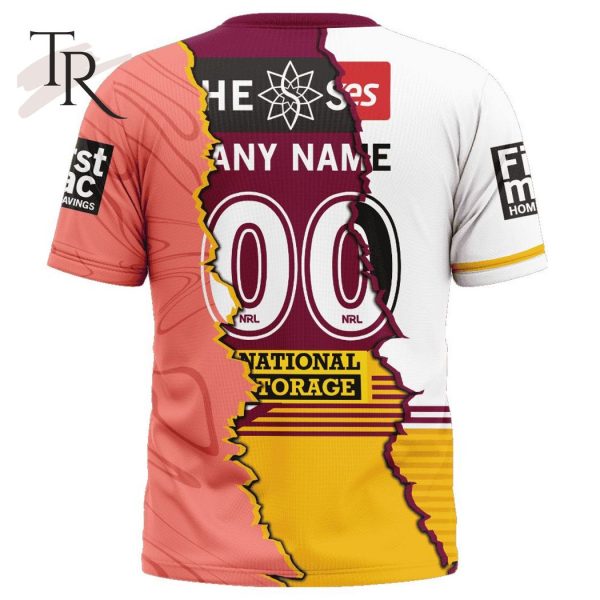 Personalized NRL Brisbane Broncos Special Mix Jersey Hoodie 3D