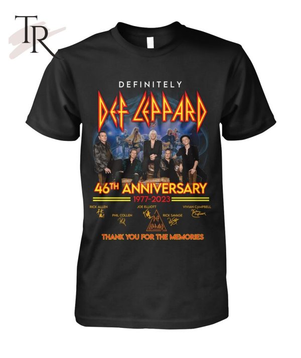 Definitely Def Lappard 46th Anniversary 1977 – 2023 Thank You For The Memories T-Shirt – Limited Edition