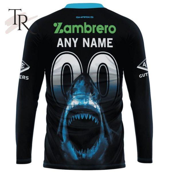 NRL Cronulla-Sutherland Sharks Baseball Jacket Custom Name For Fans