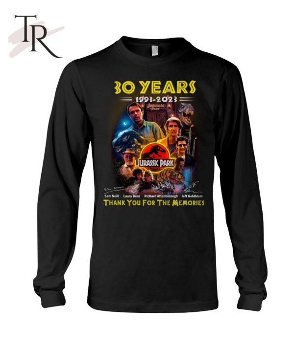 30 Years 1993 – 2023 Jurassic Park Thank You For The Memories T-Shirt – Limited Edition