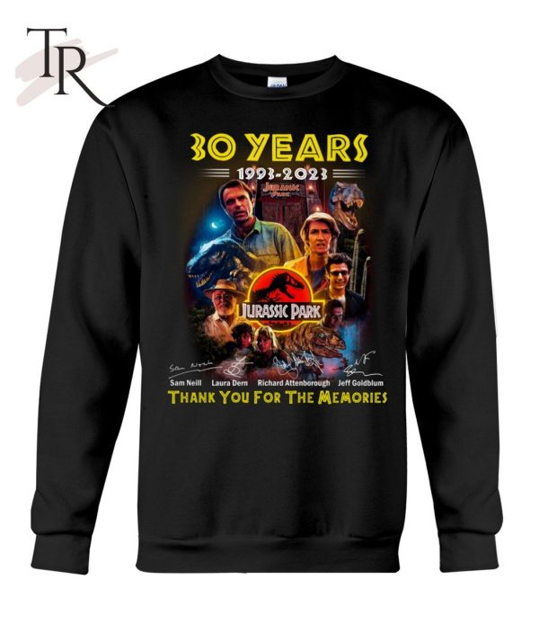 30 Years 1993 – 2023 Jurassic Park Thank You For The Memories T-Shirt – Limited Edition