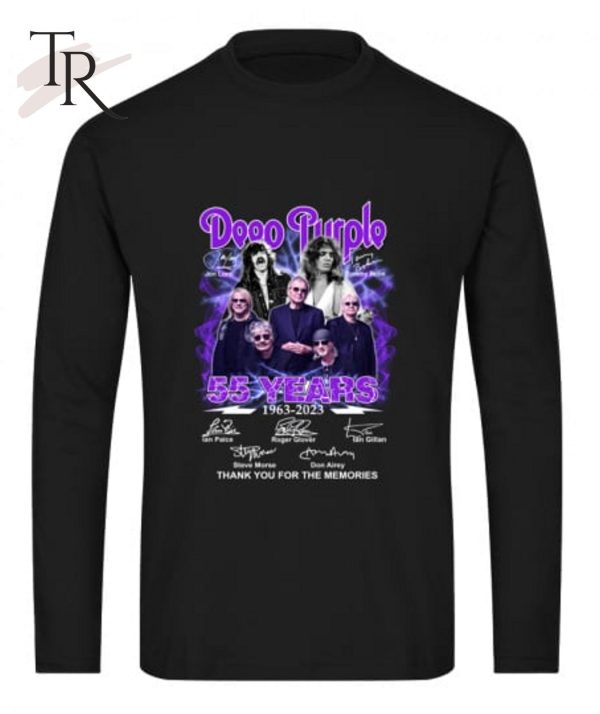 Deep Purple 55 Years 1963 – 2023 Thank You For The Memories T-Shirt – Limited Edition