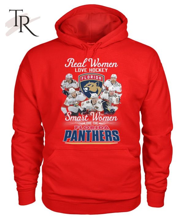 Real Women Love Hockey Smart Women Love The Florida Panthers T-Shirt – Limited Edition